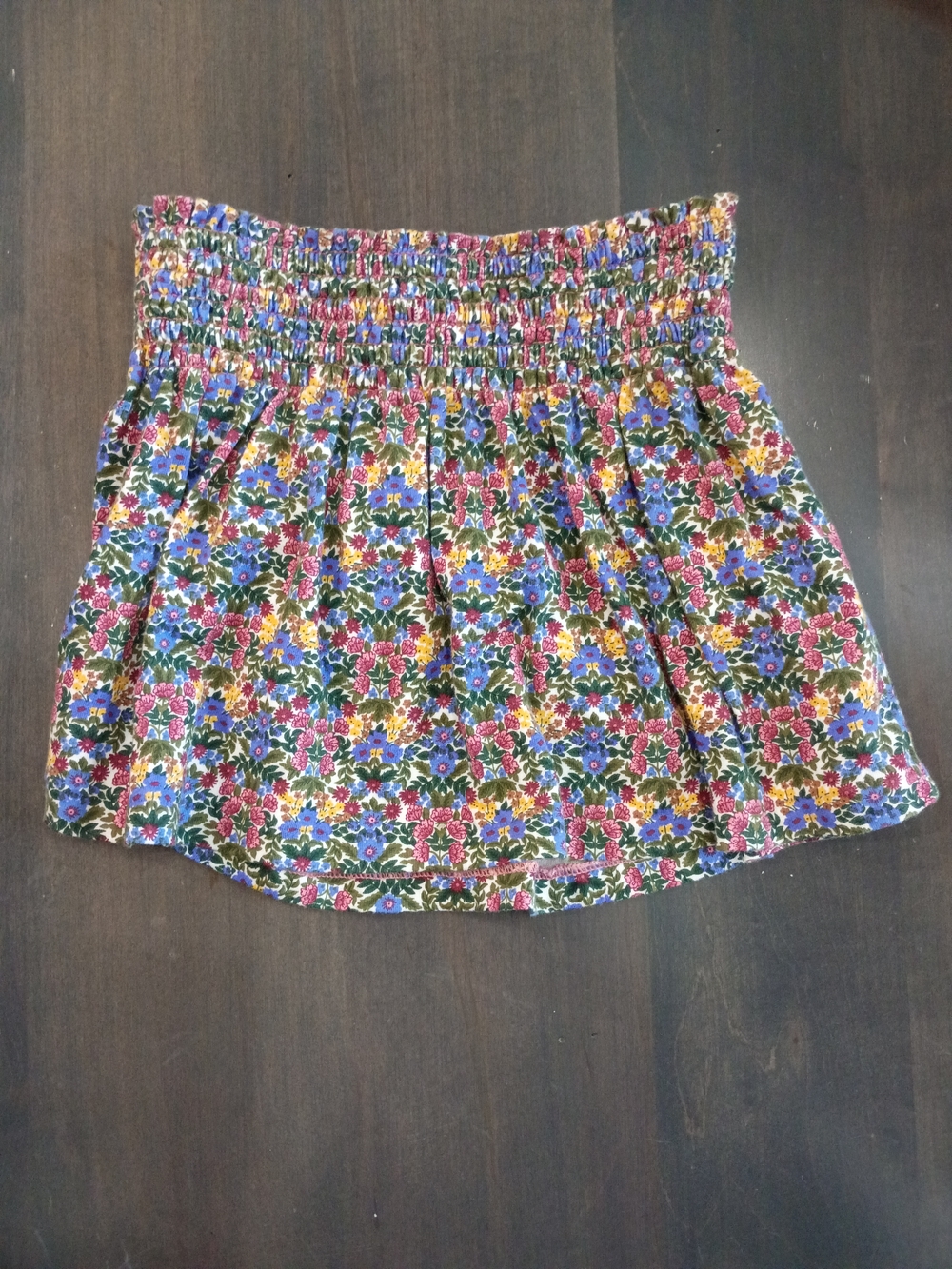 Polo by Ralph Lauren Floral Pink Multicolor Smocked Waist Girls Skirt Size 5 New